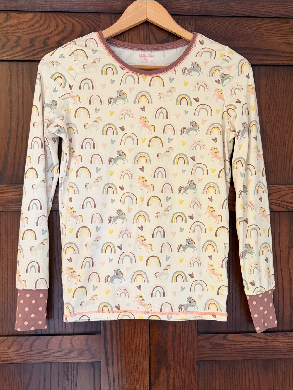 Matilda Jane Just Imagine Sutton Girls Unicorns and Rainbows Pajama Top Size 16